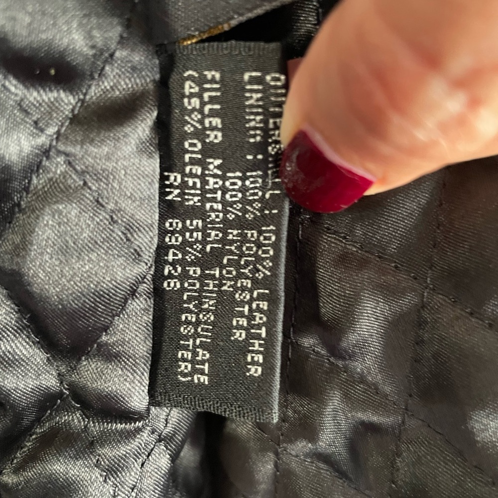 Wilsons Leather Pelle Studio Black Moto Jacket Vintage Y2K Quilt Lining 80’s - Picture 8 of 15